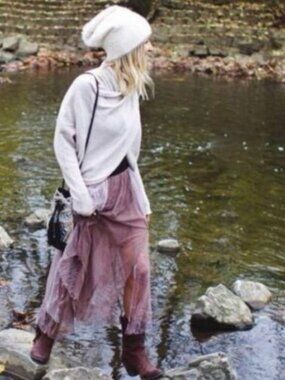 Free People Sugar Plum Purple Pink Maxi Mesh Tutu Skirt